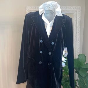 Sofia by Sofia Vergara Black Velvet Blazer